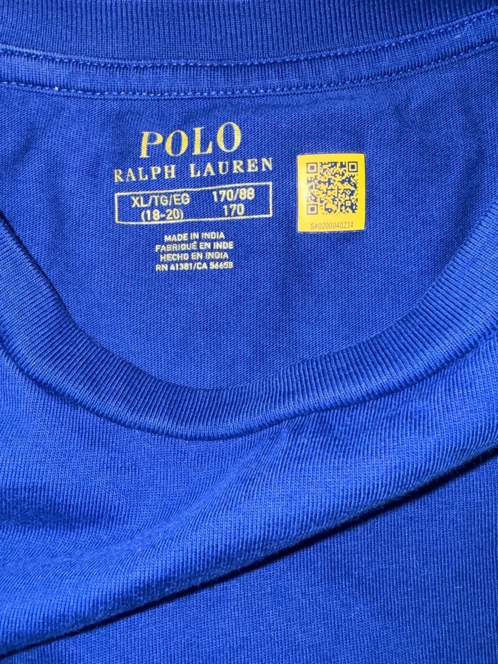 Ralph Lauren Royal Blue Tee & Short Set with Green Diagonal Stripes